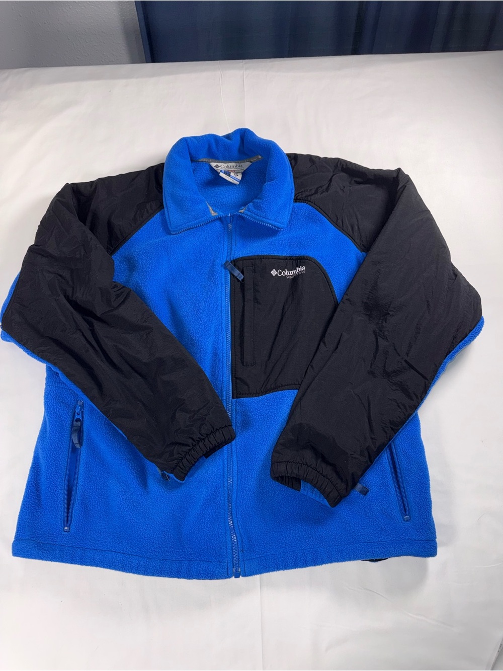 Columbia Vertex Interchange Men’s XL Blue Black Fleece Jacket